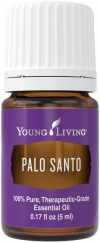 bottle of palo santo essential oil
