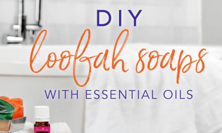 DIY loofah soaps with essential oils