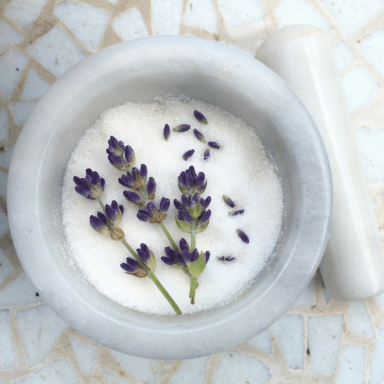 lavender in bath salts