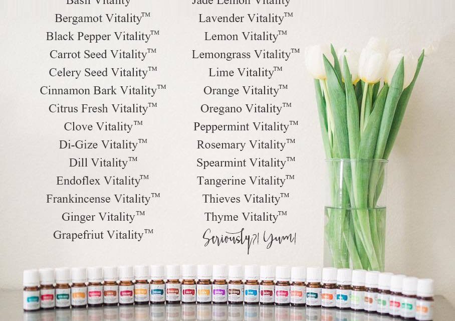 Young Living’s full vitality line of essential oils!