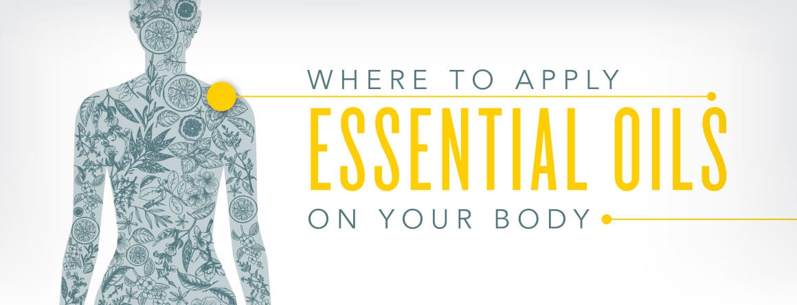 Where to apply essential oils on your body!