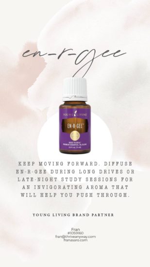 Young Living Essential Oils En-R-Gee Fran Asaro Thriving With Oils