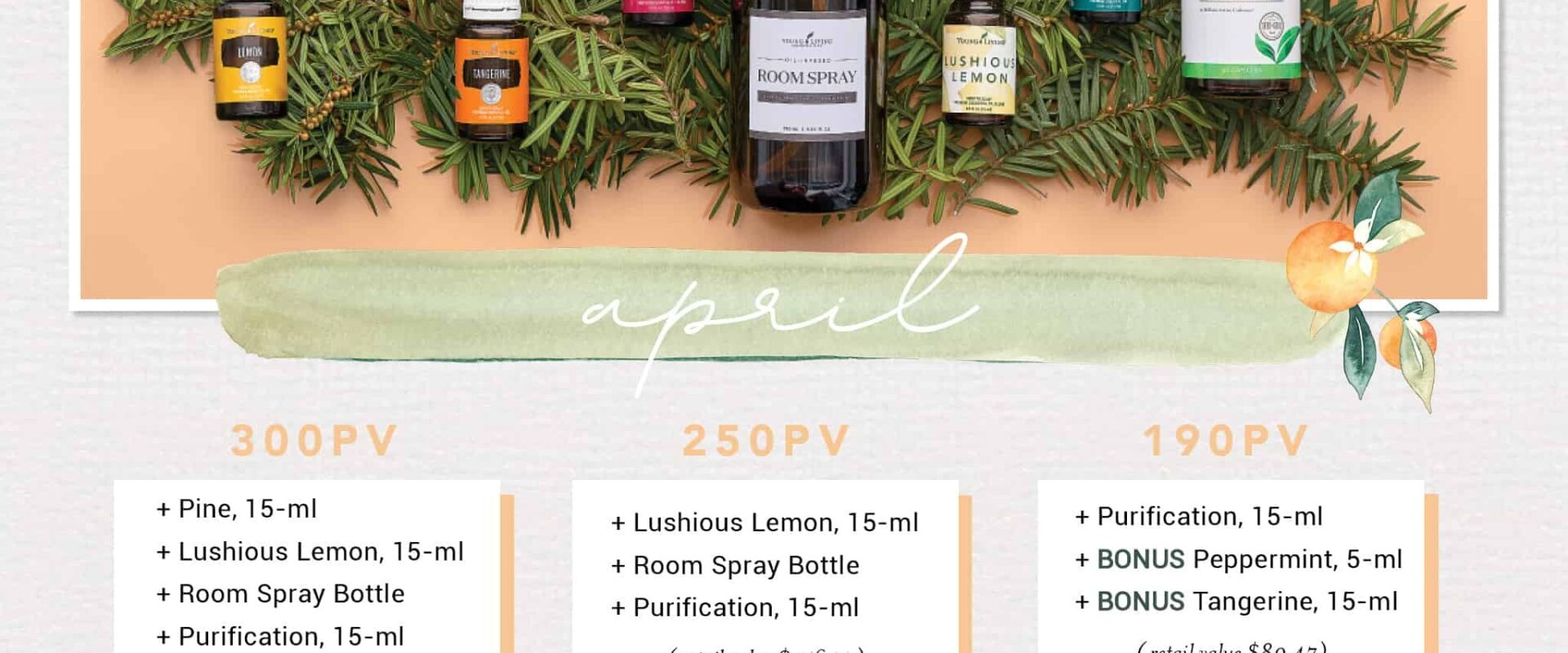 April Young Living Promotions / Gifts
